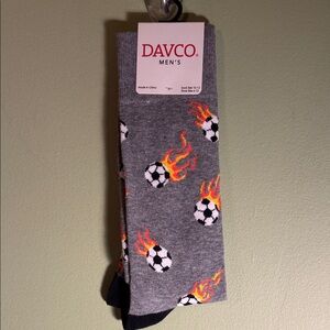 Davco Men's Gray Soccer Flame Socks 6-12